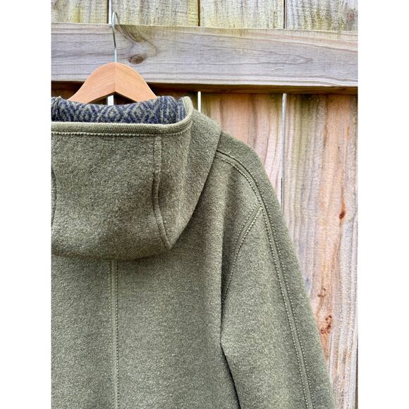 L.L. Bean Forest Green Hooded Utility Jacket - Picture 9 of 10